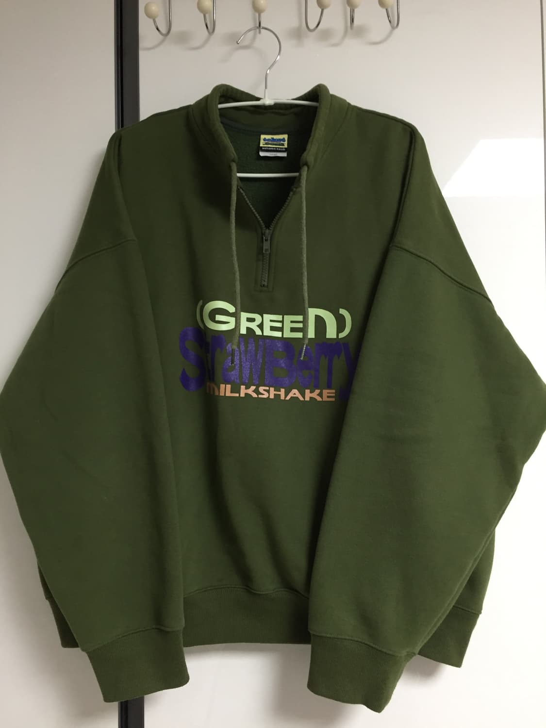 Teket 하프집업 맨투맨 그린 L 상품이미지2