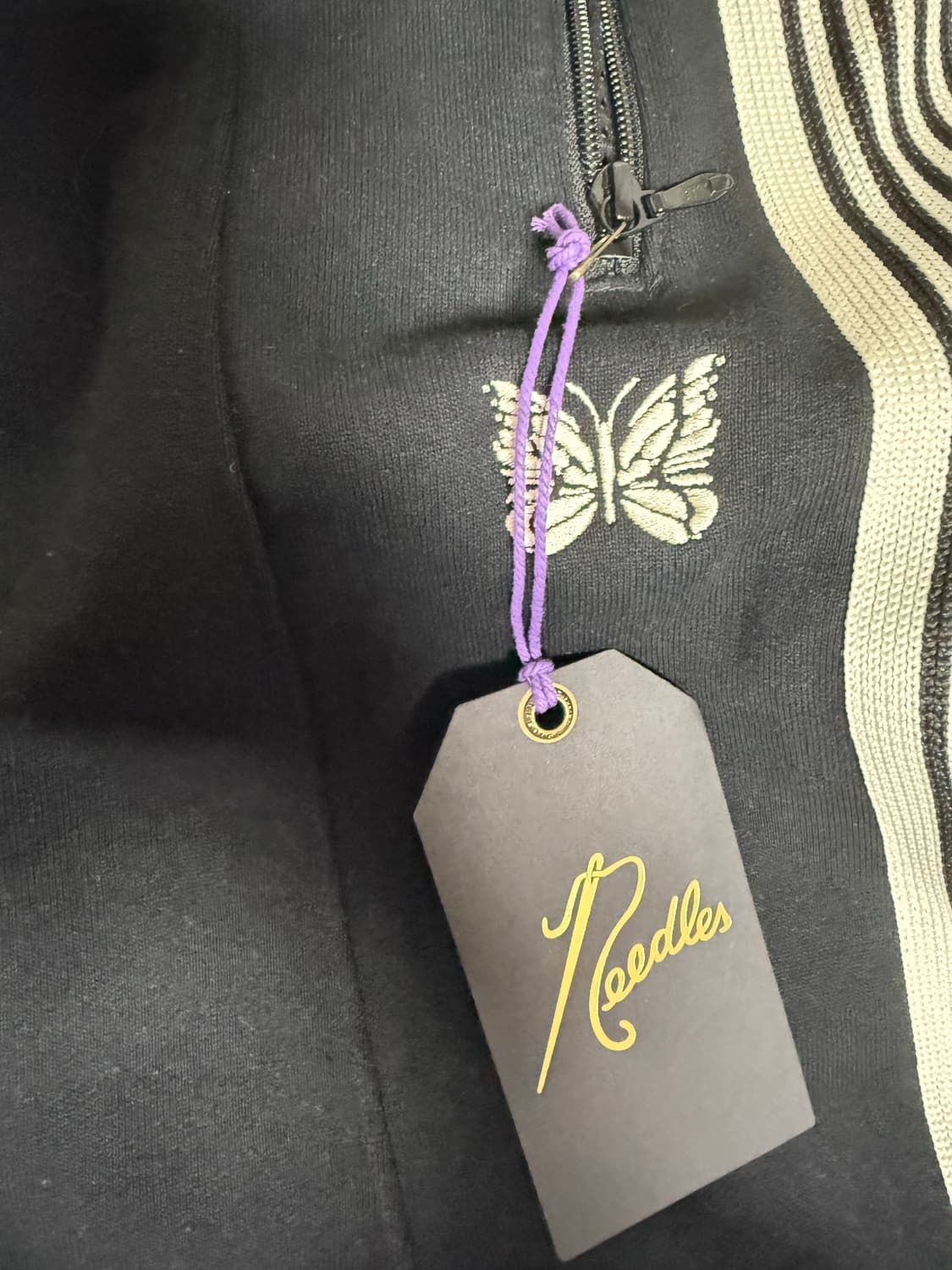 needles x studious H.D. 코튼 저지 트랙 팬츠 블랙 M 상품이미지6