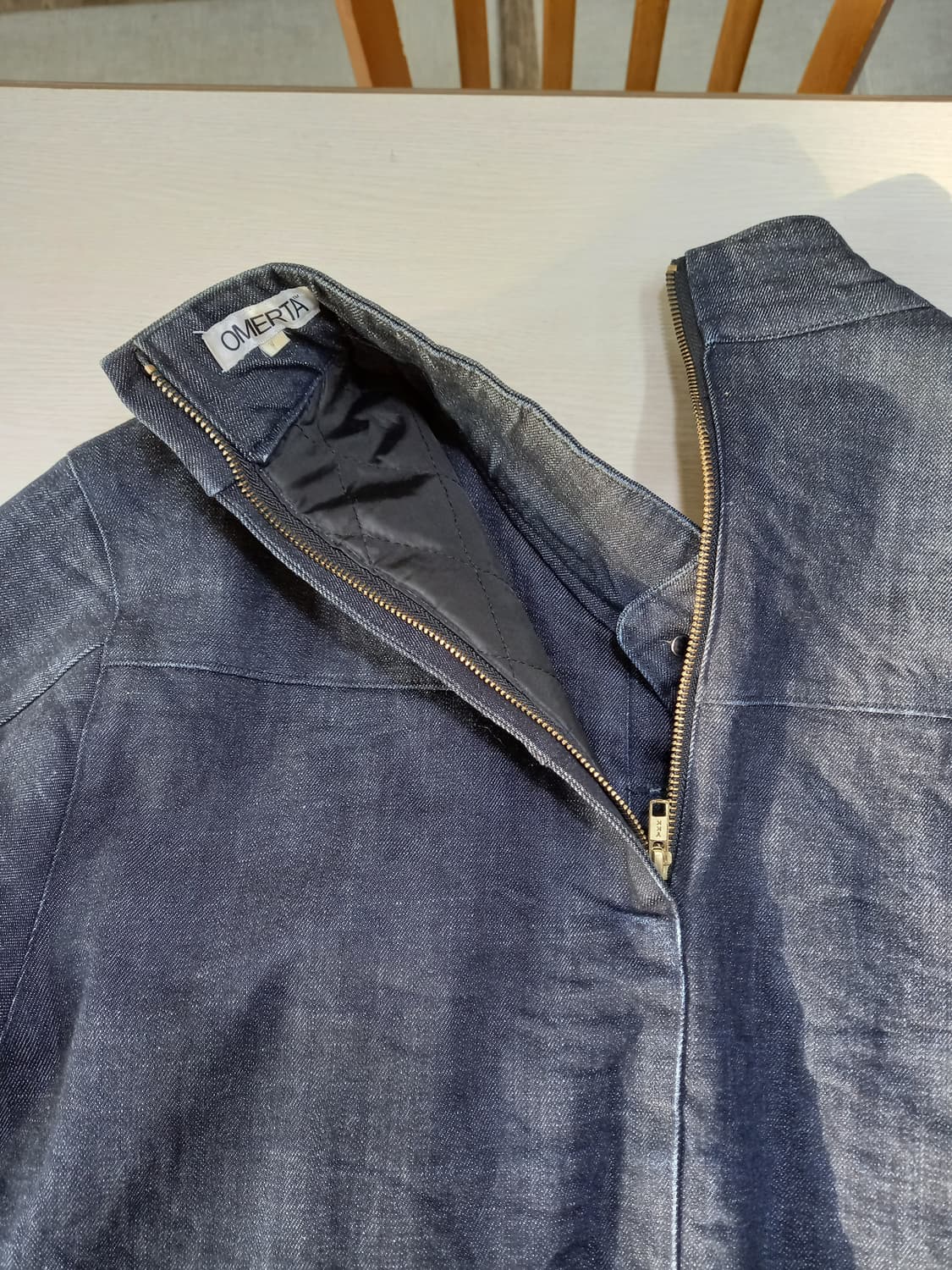 XL105 OMERTA Kor 패딩 데님자켓 진청 XL-454 상품이미지6
