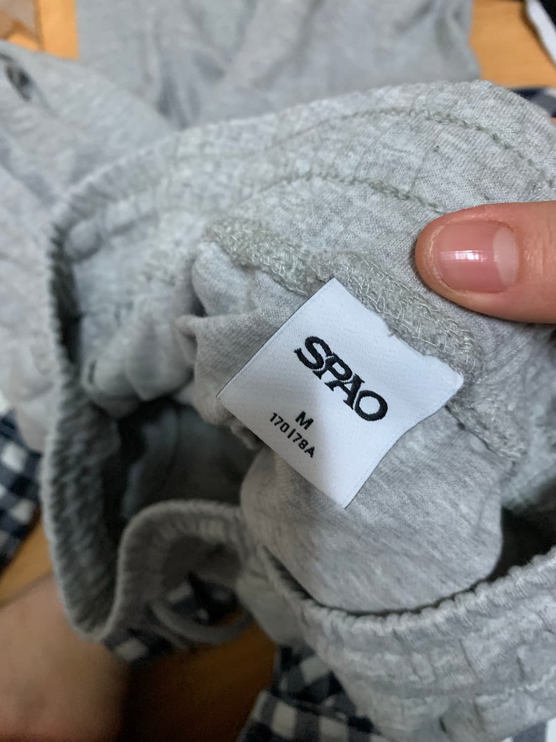 SPAO 그레이 와이드 밴딩 팬츠 M 상품이미지3