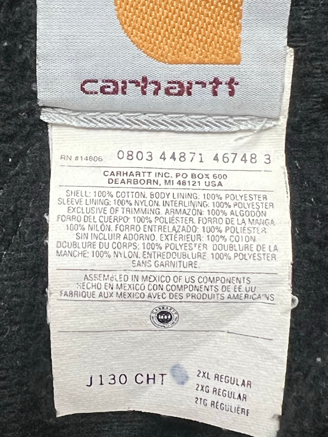빈티지 칼하트 워크 후드 자켓 j130 CHT 상품이미지3
