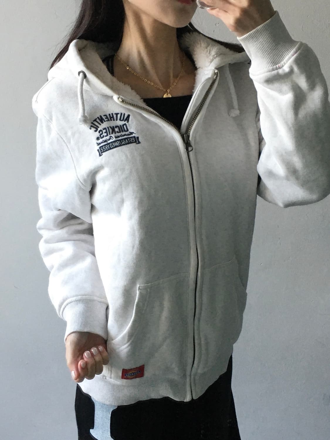 디키즈 가슴로고 양털 후드집업 상품이미지2