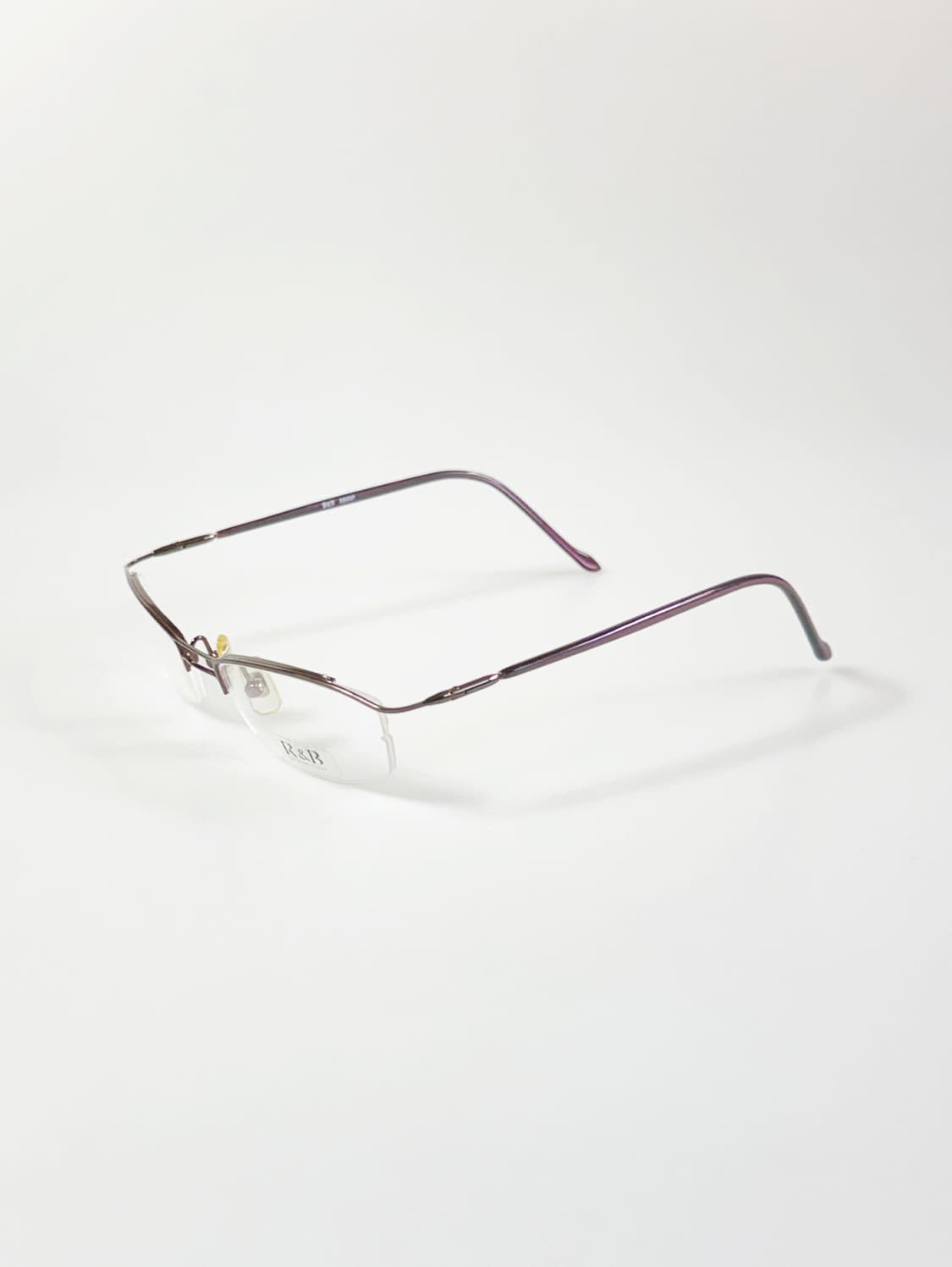 R&B EYEWEAR 반무테 스퀘어 메탈 빈티지 안경 상품이미지3