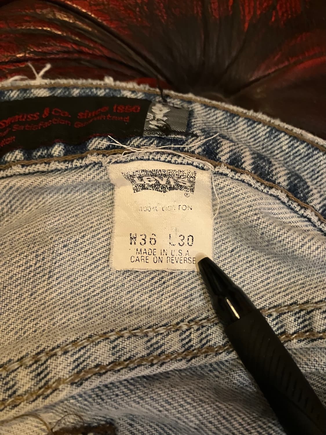 90s USA 빈티지 리바이스 실버탭 루즈핏 데님 팬츠 상품이미지8