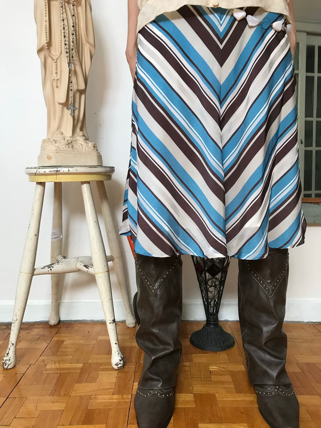 vintage pattern skirt (24inch) 상품이미지2