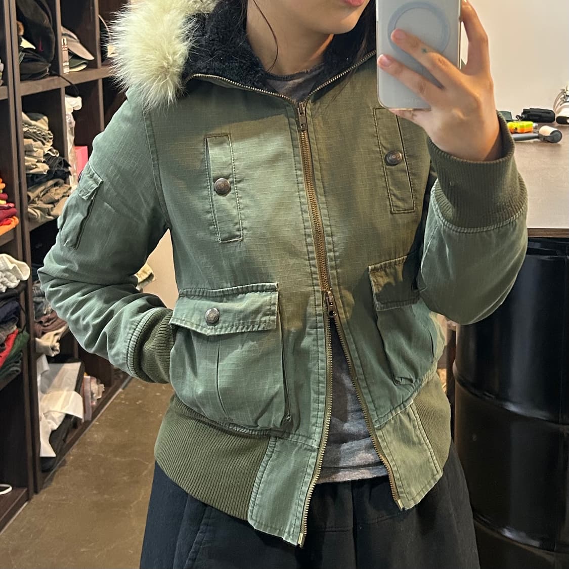 알파인더스트리 후드 크롭점퍼 상품이미지8