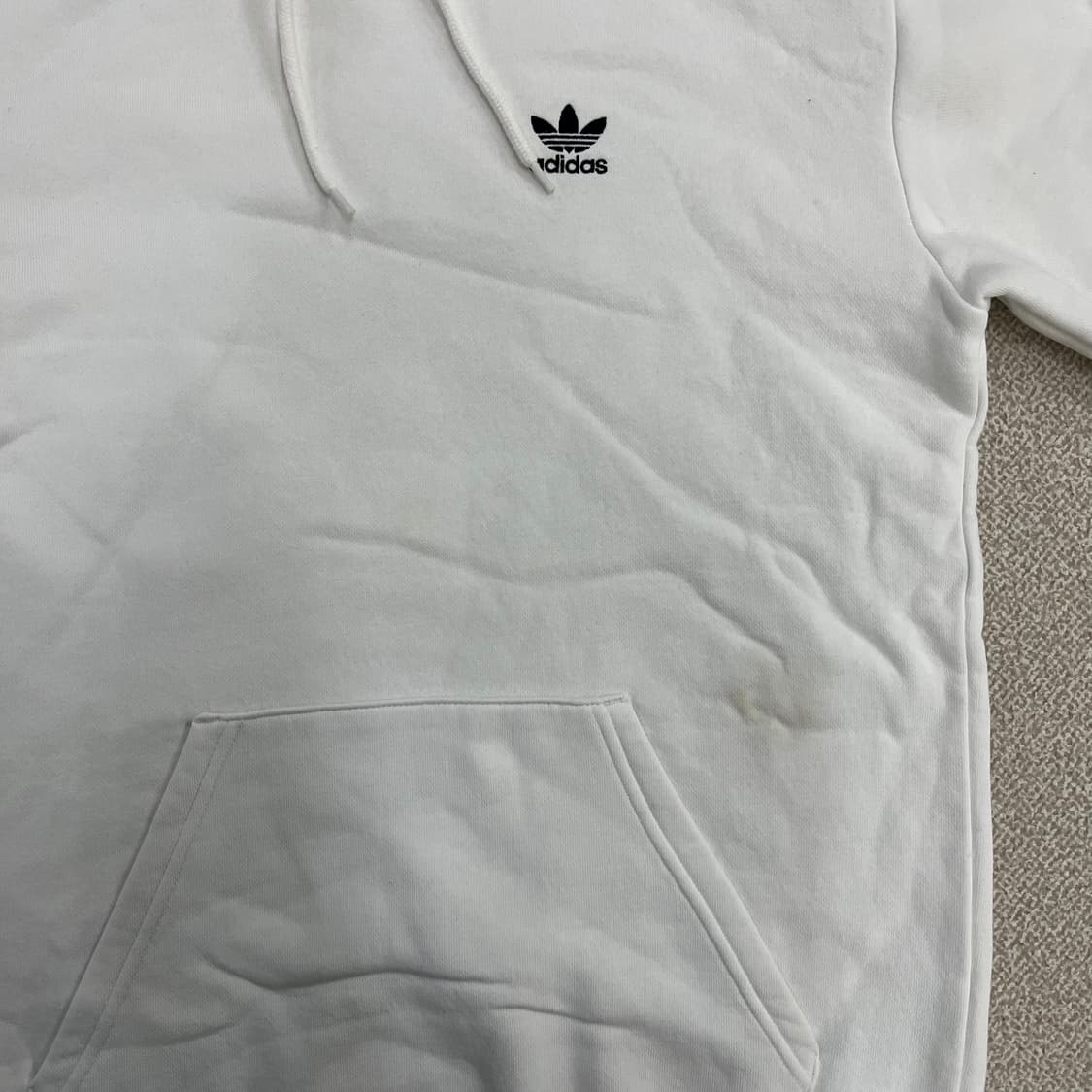 S 아디다스 스몰로고 기모 후드 티셔츠 0130M1 상품이미지7