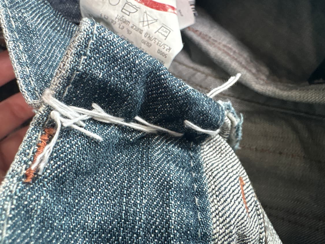 Y2K 크랙 워싱 데님팬츠 상품이미지6