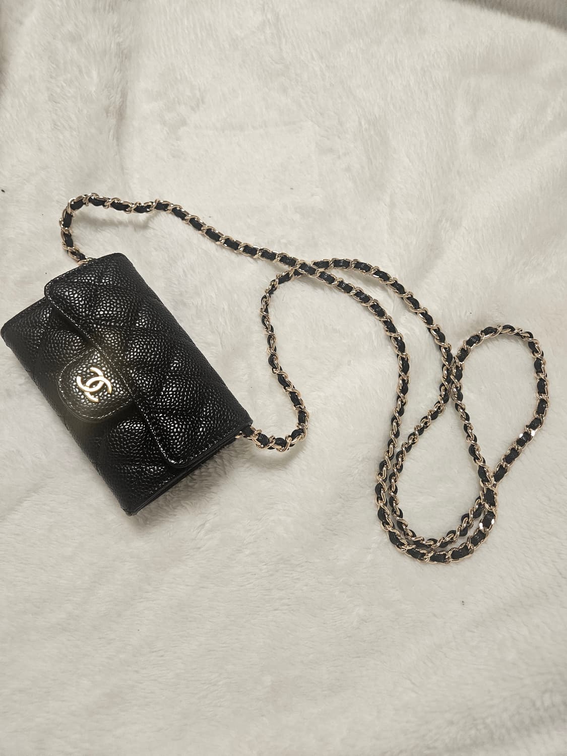 샤넬 캐비어 금장 카드지갑 블랙 상품이미지6