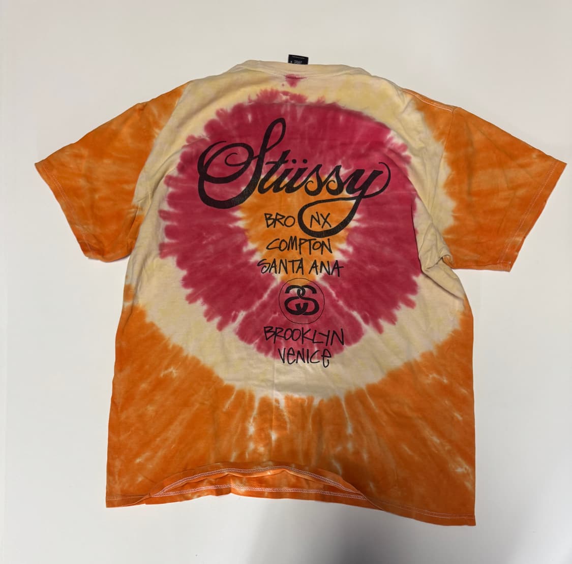 희귀!! 스투시 Stussy 타이다이 시티 로고 반팔 티셔츠 L 상품이미지2