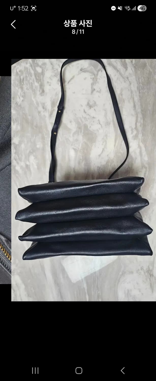 타임 한섬 아코디언 가죽 크로스백 상품이미지7