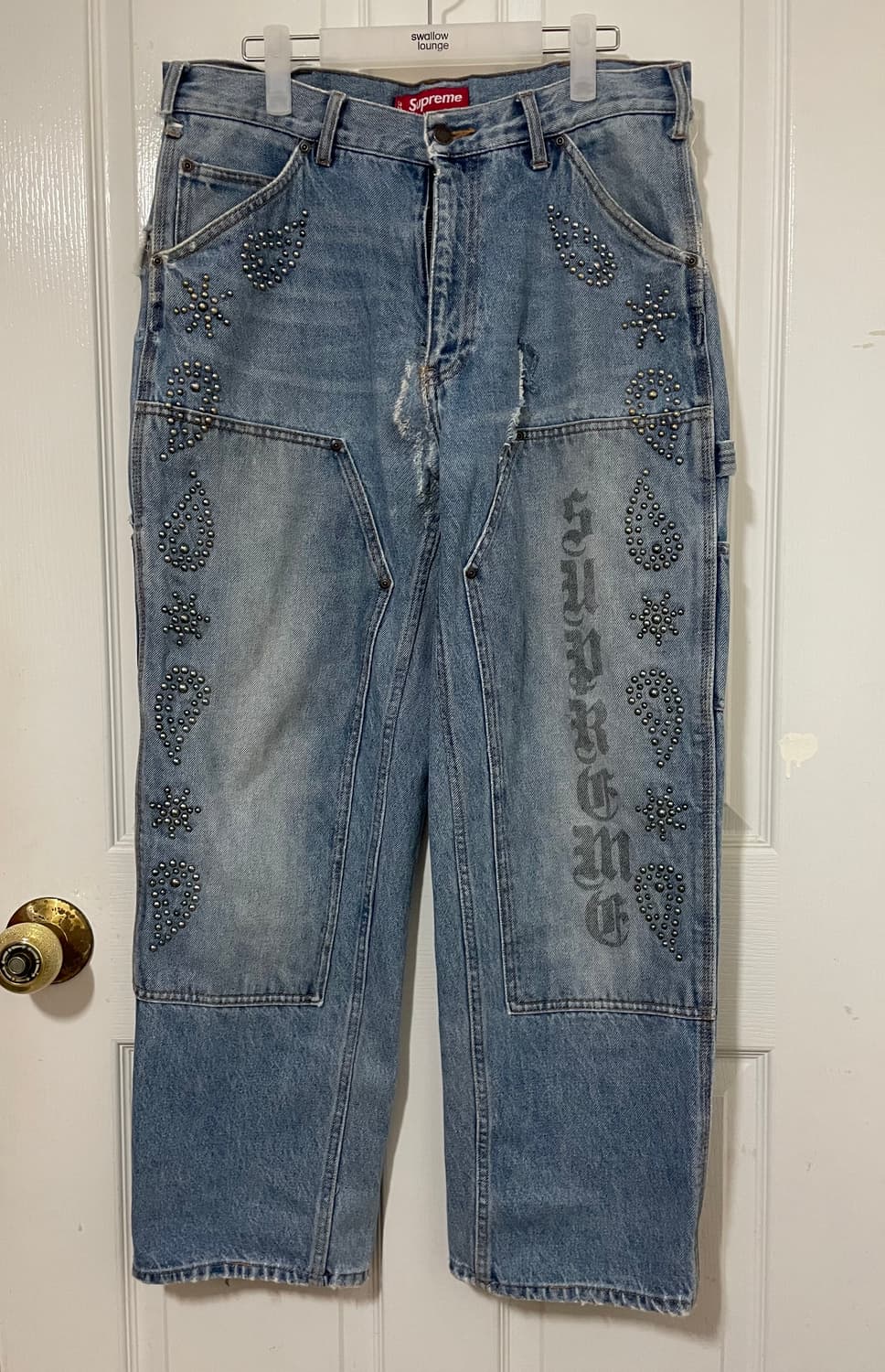 [32] 슈프림 23fw 페이즐리 스터드 더블니 상품이미지2