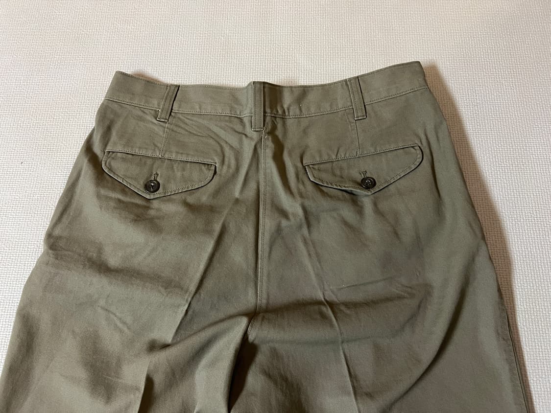 무료배송 - 1회착용 유니클로 U 투턱 와이드팬츠(올리브) 36 상품이미지6