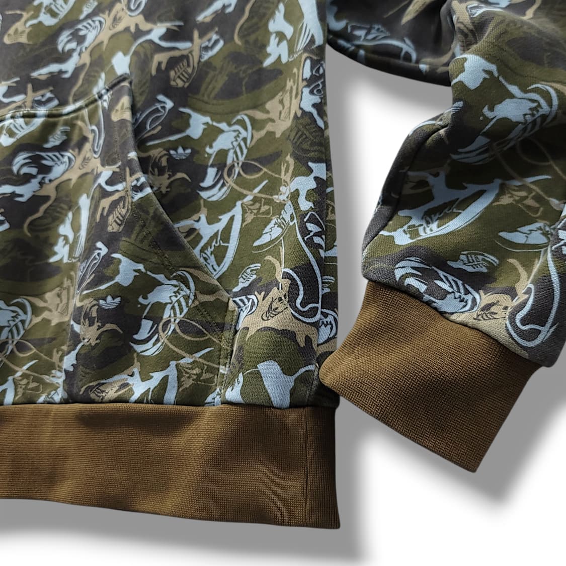 [100] 아디다스 카모플라쥬 파이어버드 올오버 기모 후드티셔츠 상품이미지6