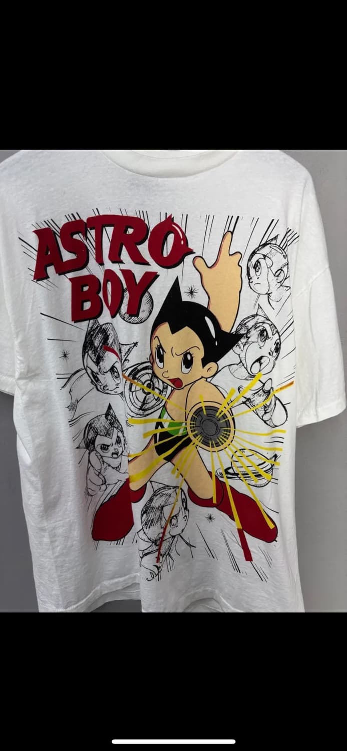 빈티지 우주소년 아톰 그래픽 화이트 반팔 H2513 상품이미지3