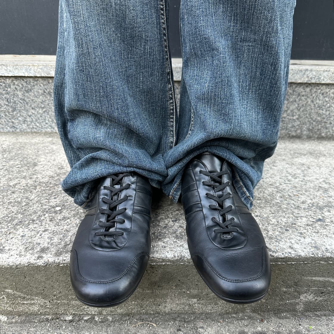 00s 레어 빈티지 프라다 스포츠 가죽 스니커즈 상품이미지9