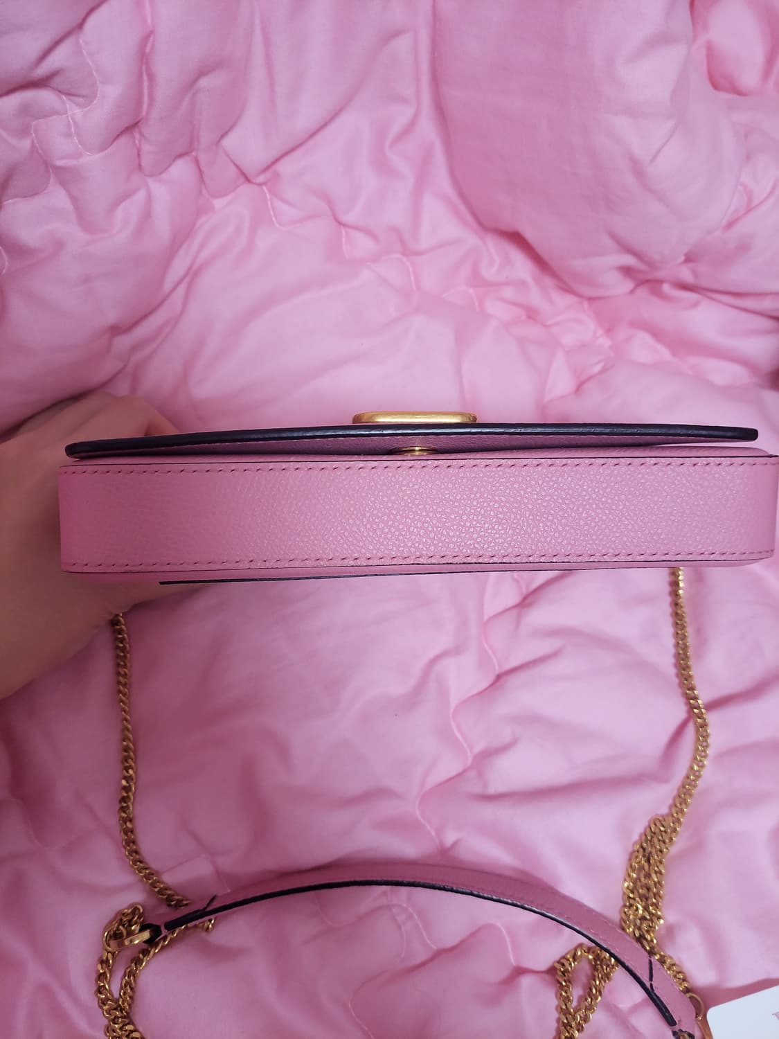 정품)급처상태좋음!발렌티노가라바니 핑크 V로고 WOC 가방 크로스클러치백 상품이미지7