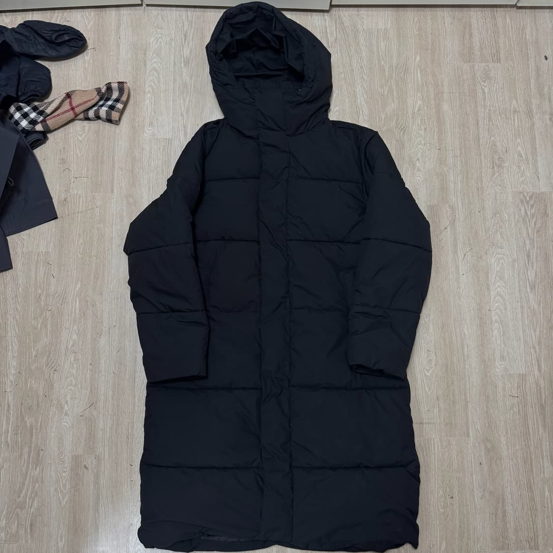 스파오 남성 다운 후드 롱패딩 XL/105  상품이미지1