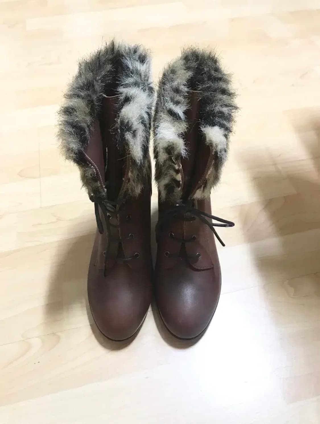 천연가죽 호피퍼장식 앵클부츠/ 워커힐/ 235/새거수준 상품이미지2