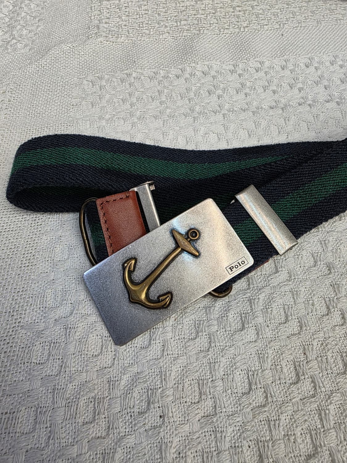 폴로 랄프로렌 앵커 버클 스트라이프 벨트 S 상품이미지3