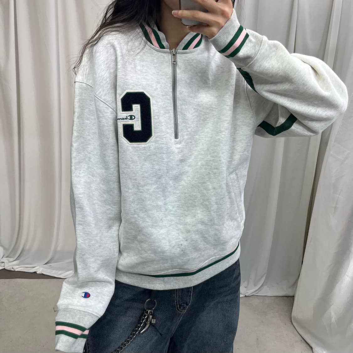 Champion reverse weave half zip-up mtm 상품이미지4