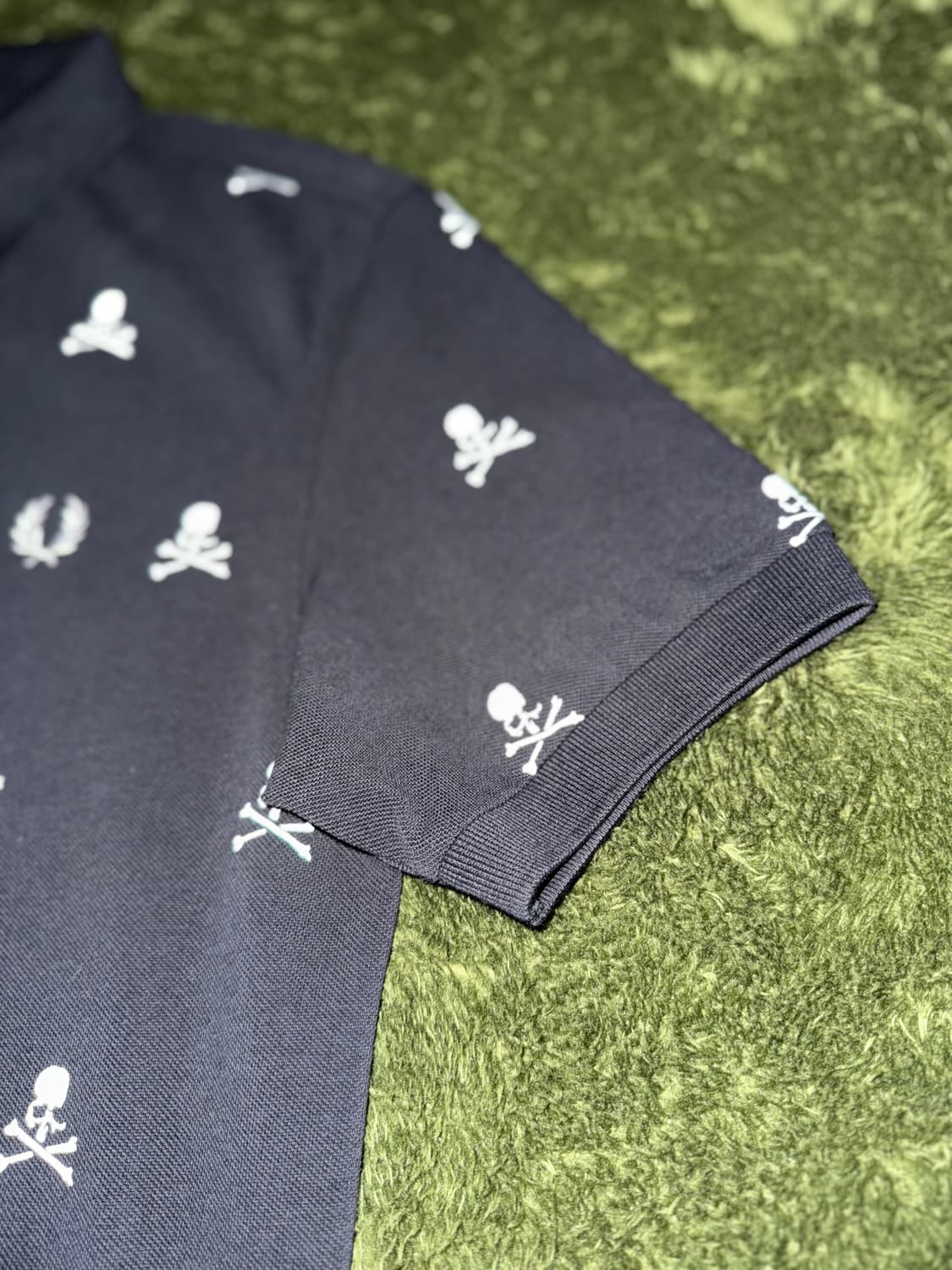 [L] 마스터마인드 X 프레드페리 스컬 로고 프린트 폴로티 상품이미지4