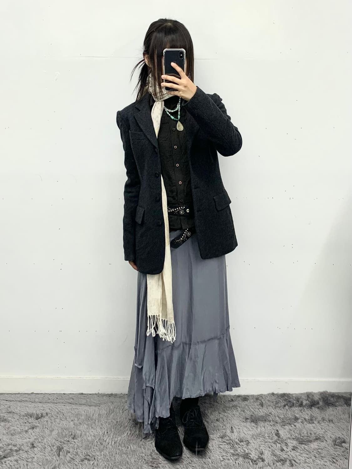 디테일 체크 셔츠 상품이미지3