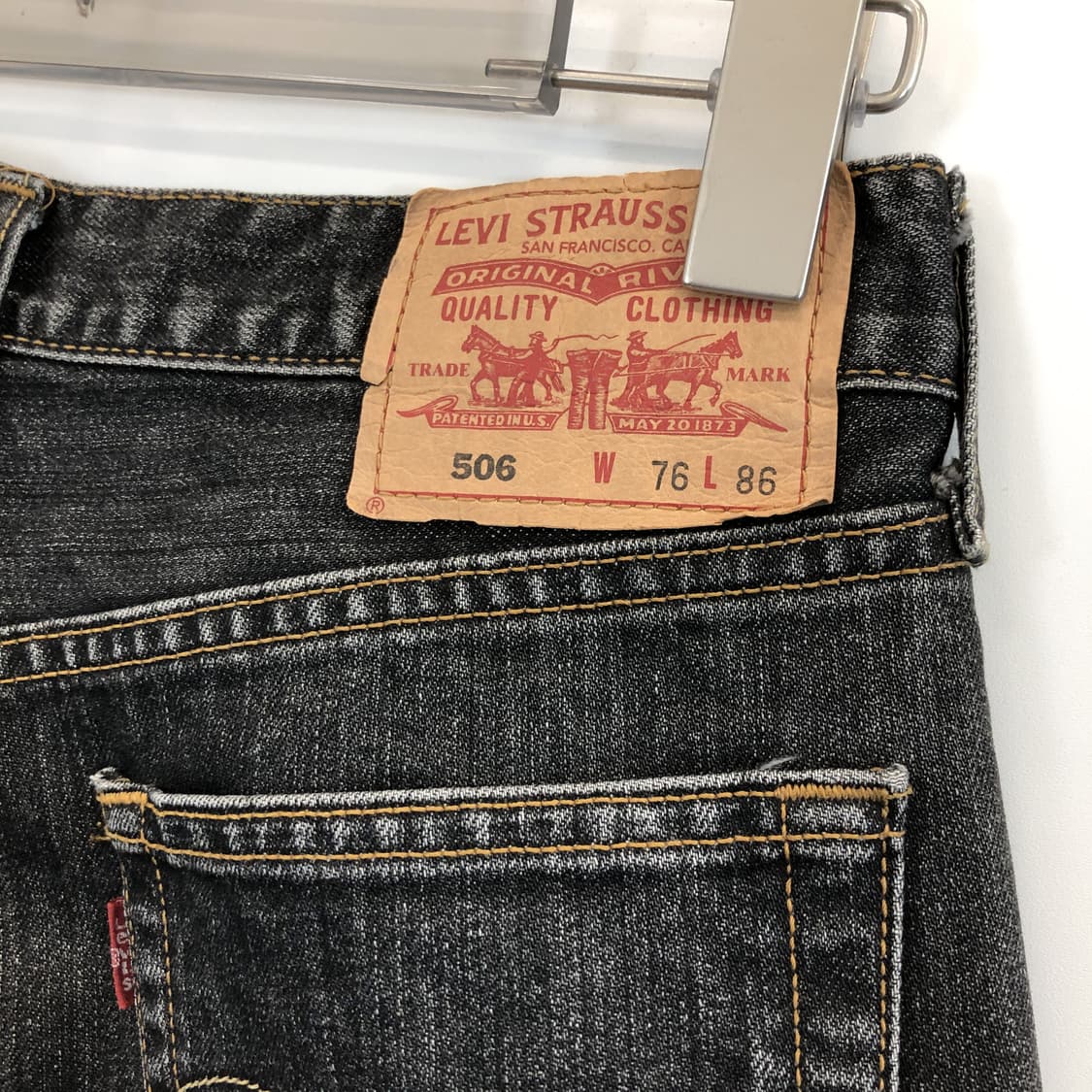 00s 리바이스 506 흑청 데님진 28-29 인치  상품이미지4