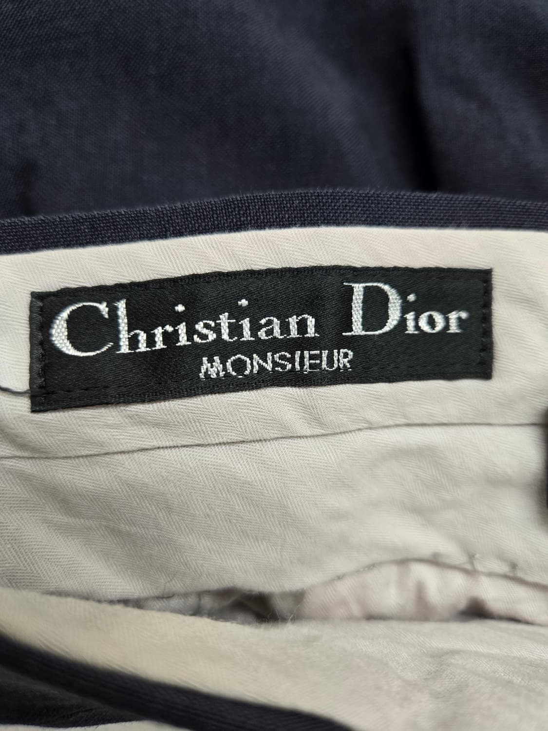 크리스챤 디올 네이비 플리츠 남성 정장 바지 상품이미지3