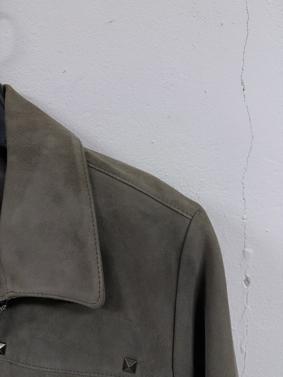 [B][95]카키 스웨이드 램스킨 자켓 상품이미지5