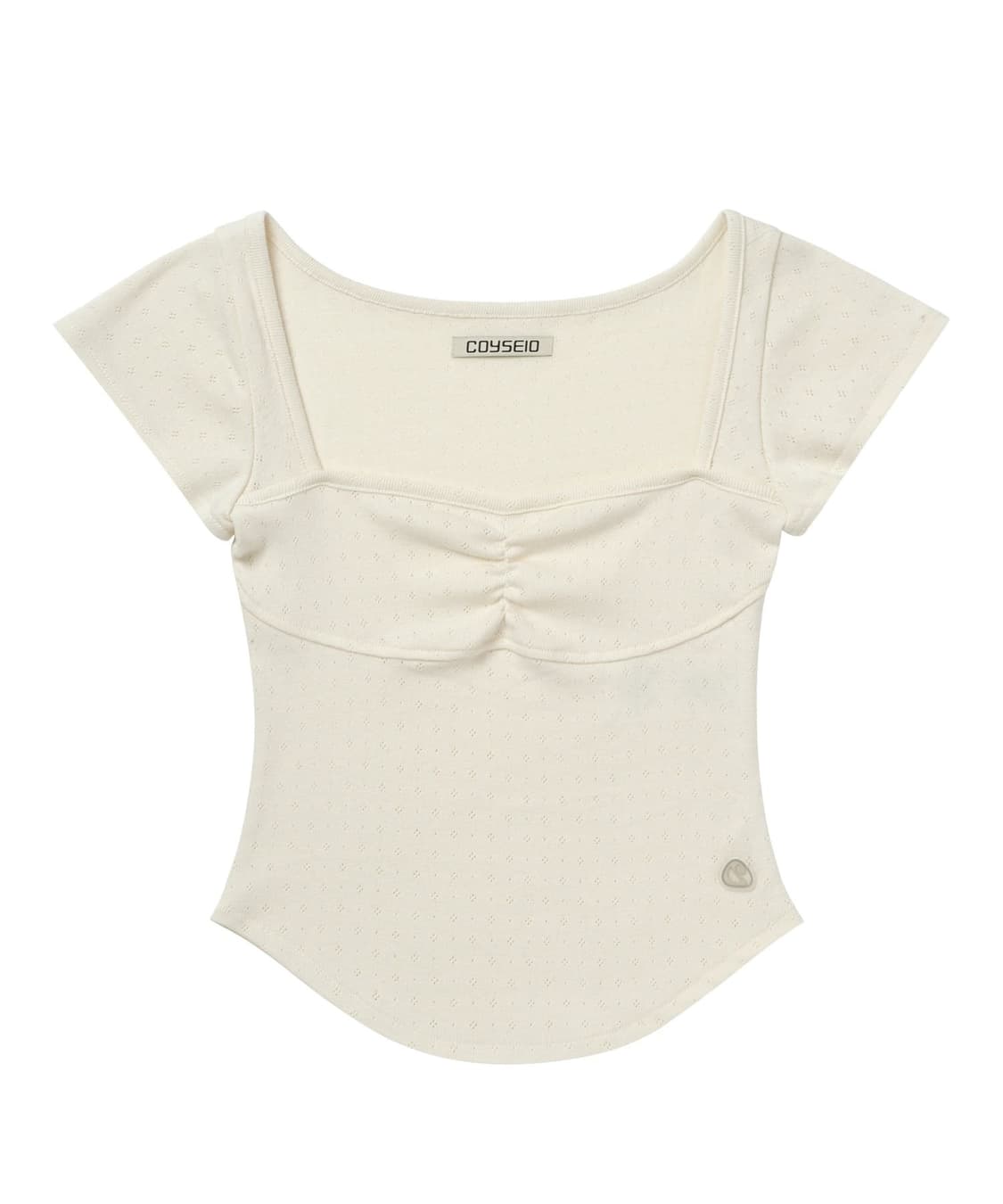 코이세이오 펀칭 셔링 탑 크림 상품이미지1