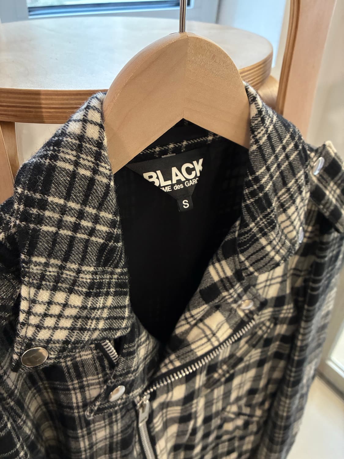 꼼데가르송 블랙 라이더 자켓 상품이미지8