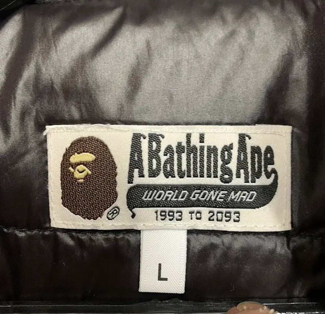 베이프 경량패딩 L size 극미중고 상품이미지8