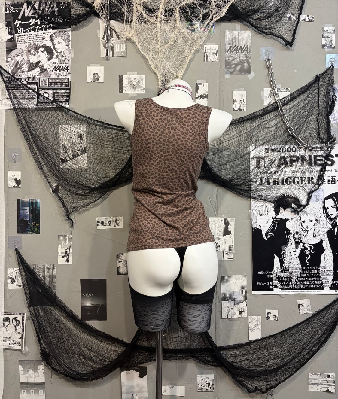 Onegyaru Leopard sleeveless 상품이미지3