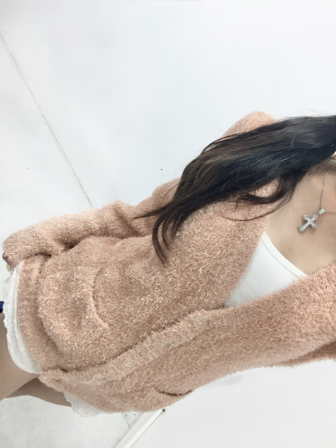로걀 코랄핑크 가디건 상품이미지2