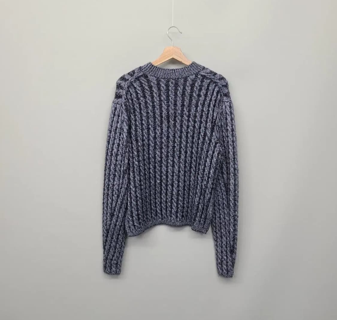 끌로에 정품 여성 청키 울 블랜드 케이블 스웨터 네이비 M 상품이미지7