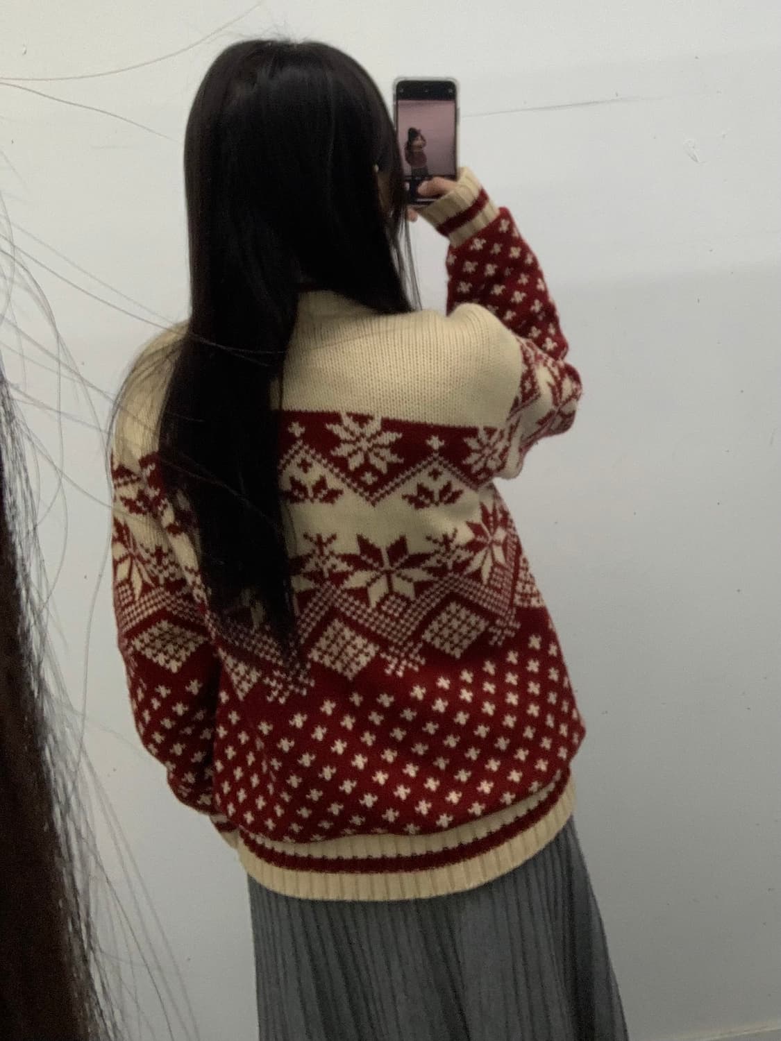 빈폴 노르딕 패턴 니트 집업 상품이미지3