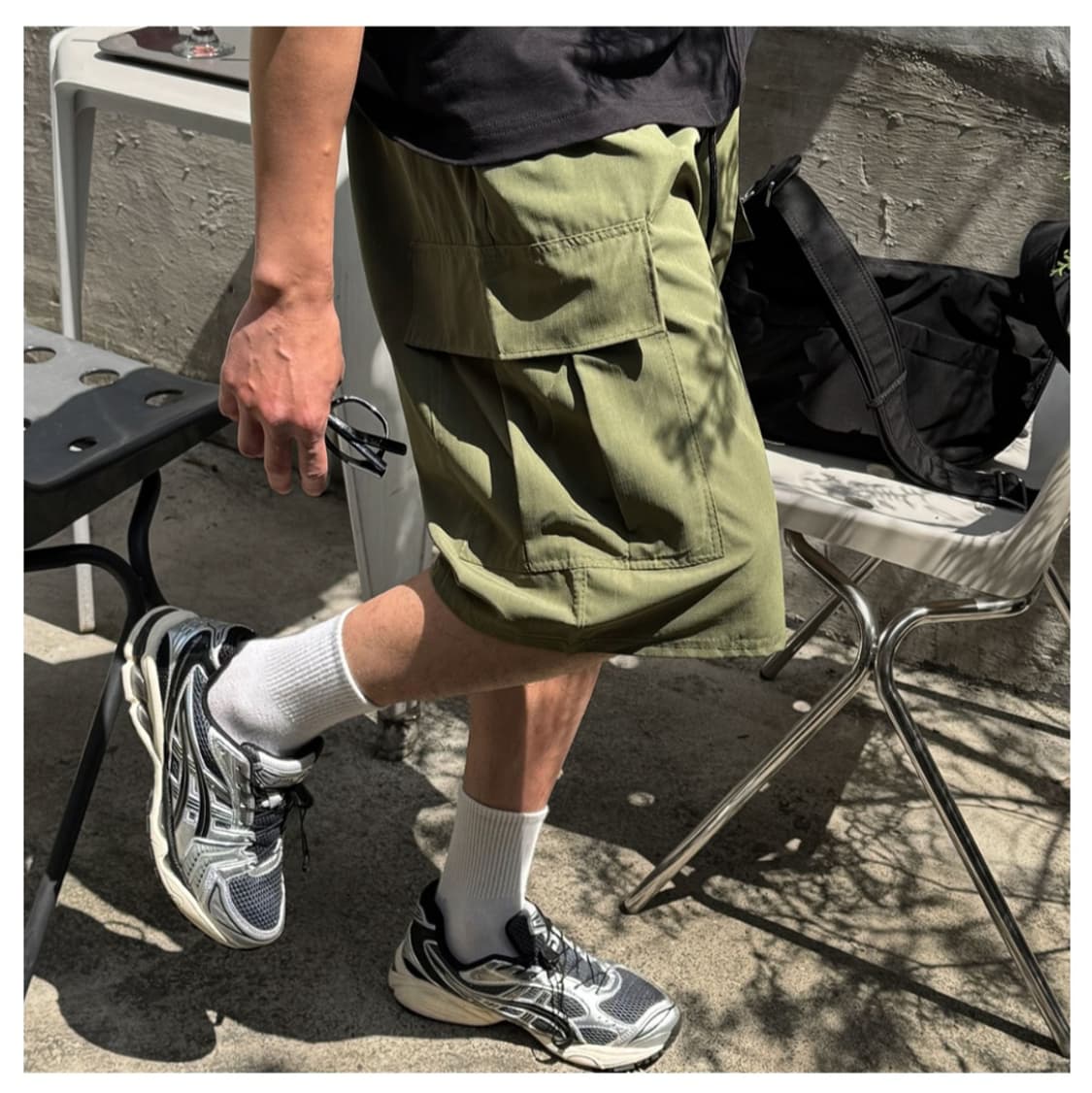 빅카고 카키 밴딩 버뮤다 팬츠 상품이미지1