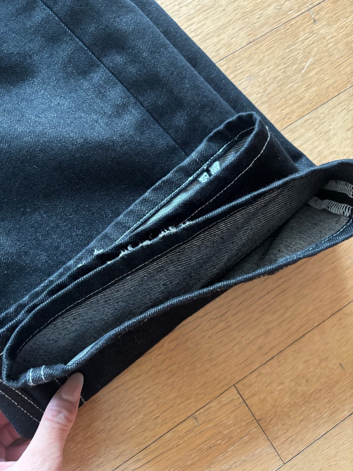 카시코 논페이드 데님 블랙 상품이미지5