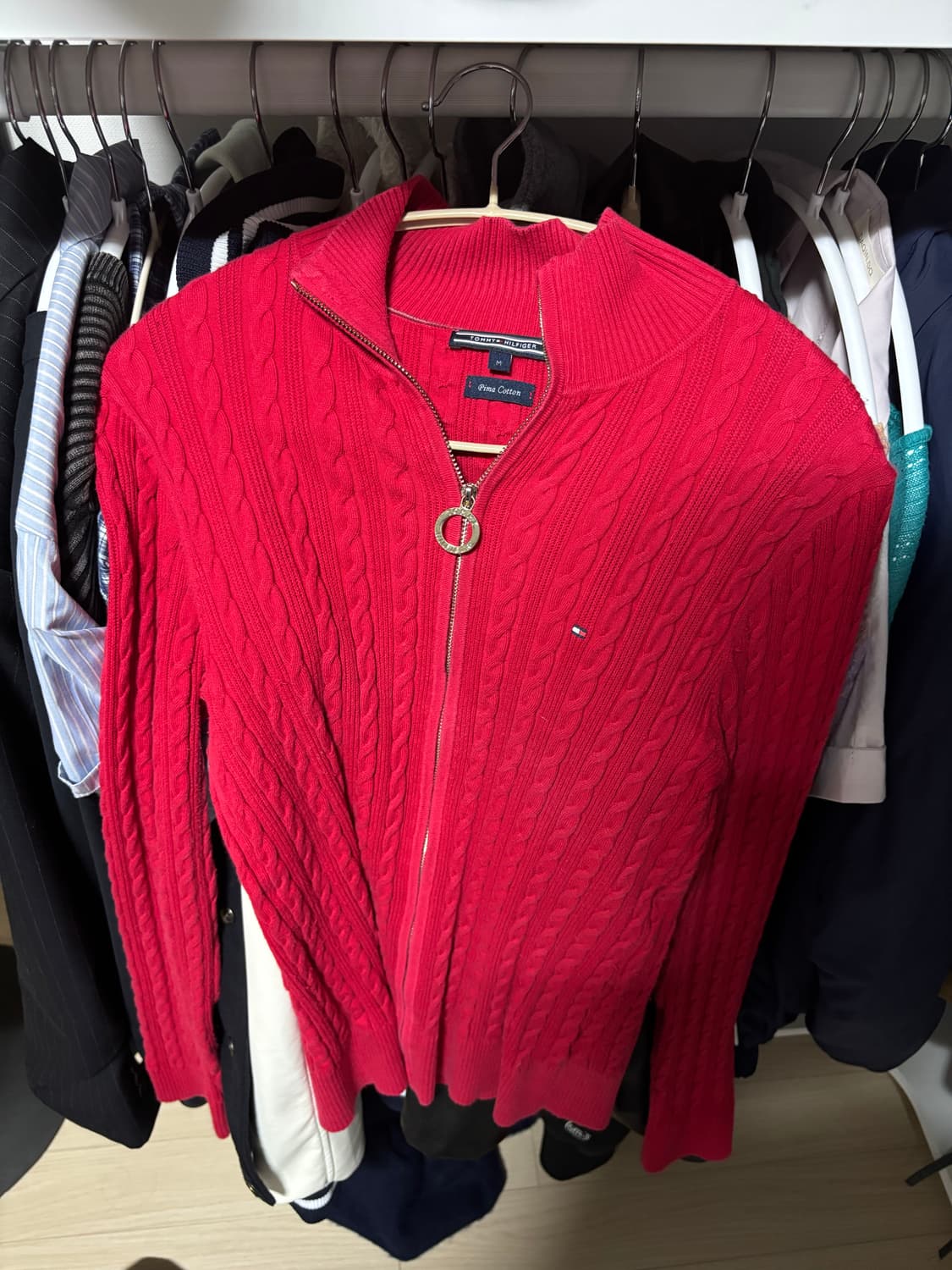 타미힐피거 니트 집업 상품이미지1