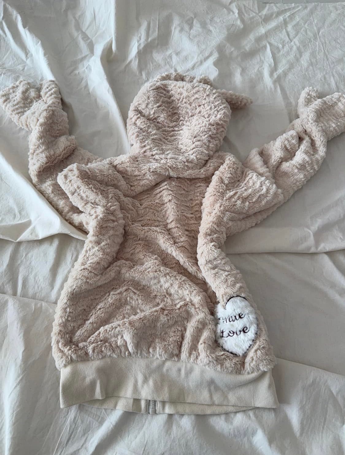 일브 히메갸루 우사미미 폼폼이 후드집업 라떼히메갸루 젤라또피케깔 빈티지 상품이미지4