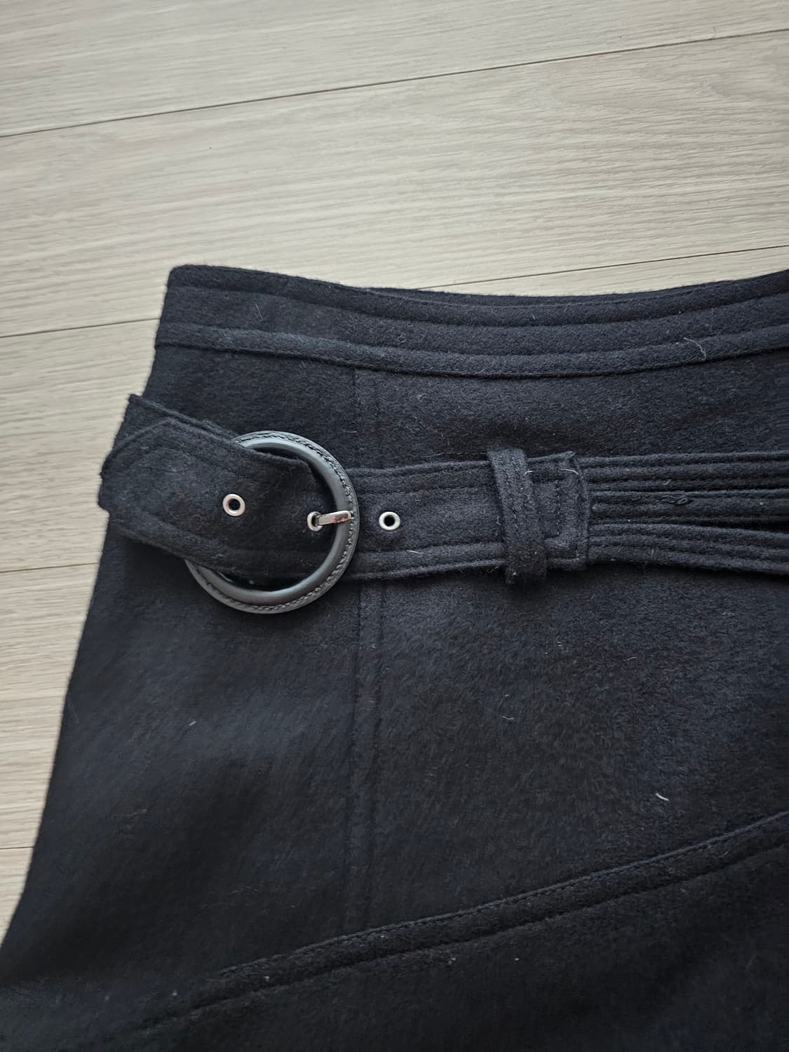 빈티지 벨트 울 스커트  상품이미지3