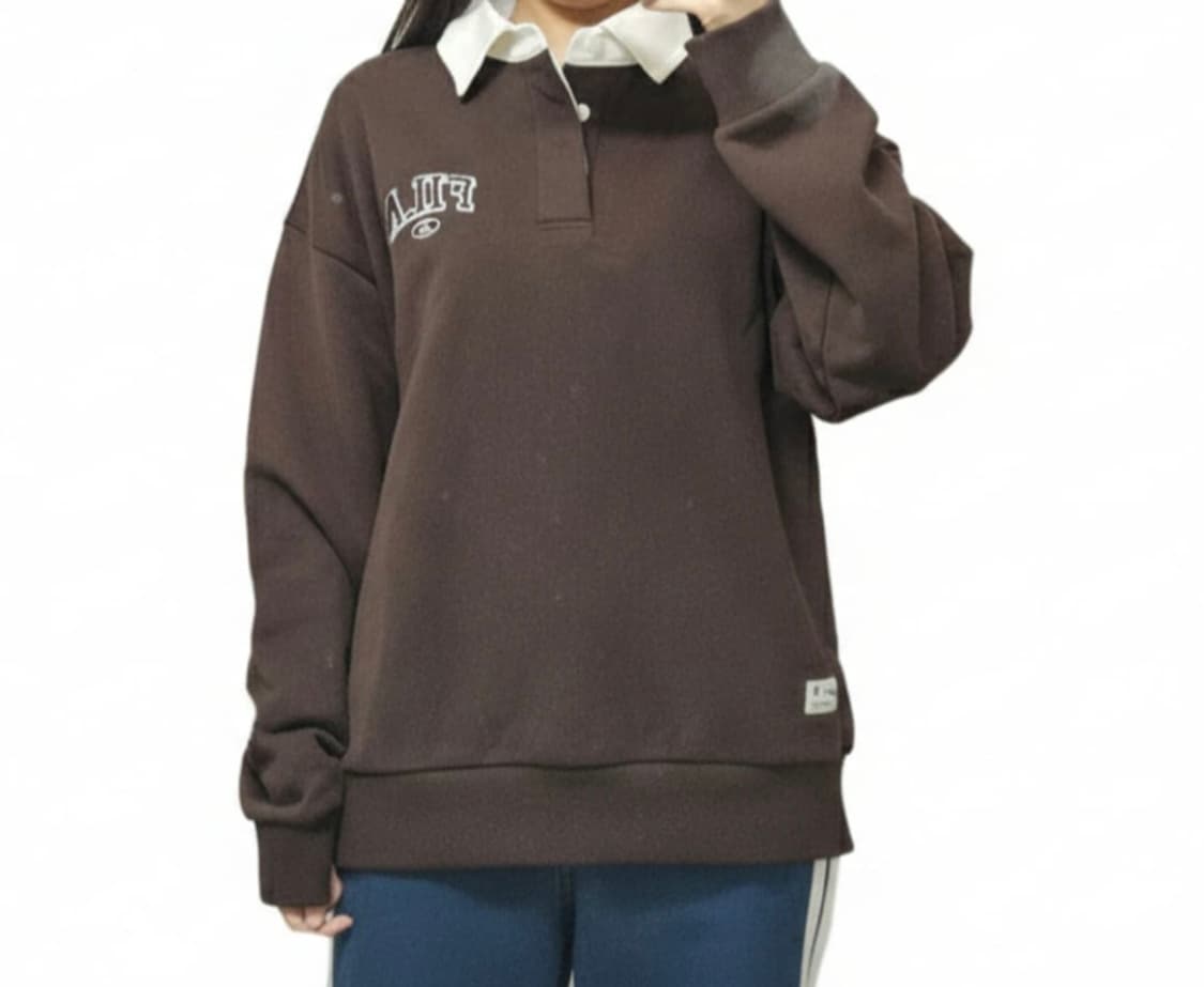 FILA휠라 초코맛 럭비 맨투맨/강민경,한소희착용 상품이미지8