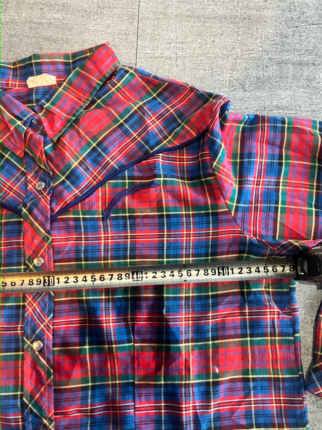 일본빈티지 Shuley 올드스쿨아메카지 혁오풍 웨스턴체크셔츠 상품이미지3