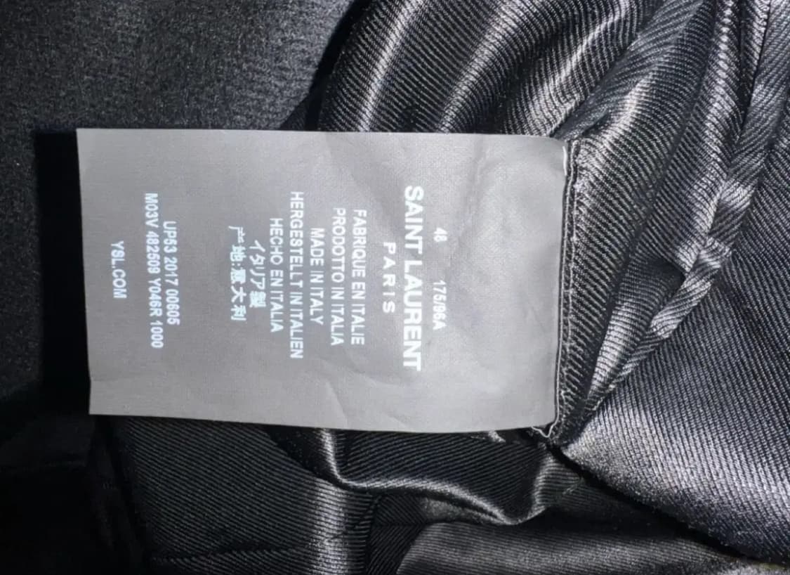 생로랑 더블브레스티드 블랙 코트 48사이즈 상품이미지3