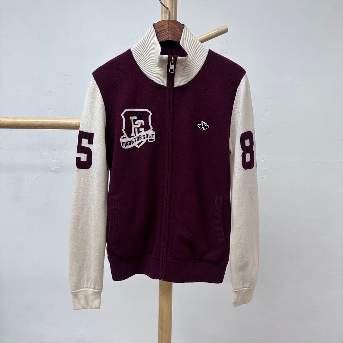 파리게이츠 골프웨어 여성 방풍 울캐시미어 집업가디건 0사이즈 J25 상품이미지1