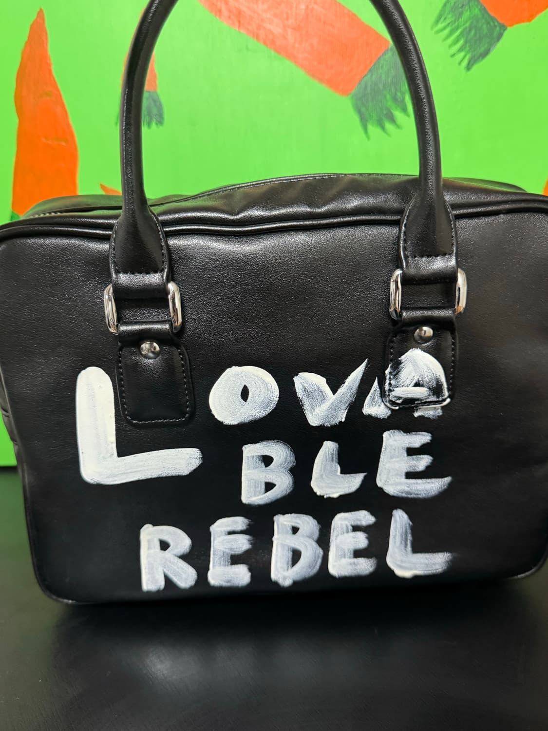 꼼데가르송 걸 페인트 백 블랙 상품이미지2