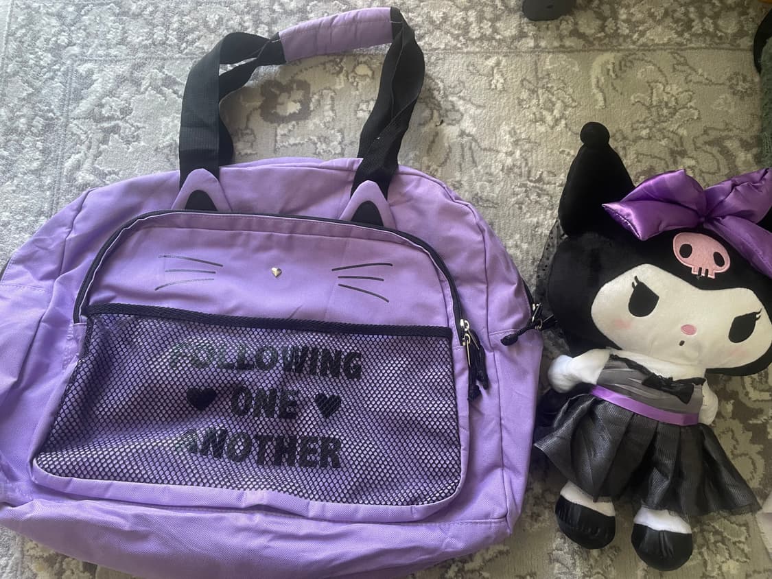 모리걸 빈티지 보부상 고양이 토트백 💜😻 상품이미지1