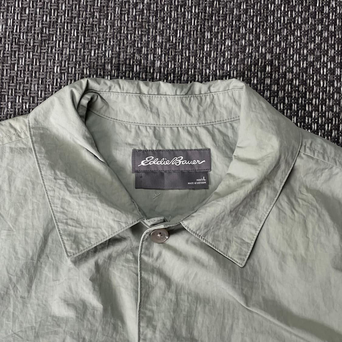 에디바우어 카키 나일론 오픈카라 반팔 셔츠 L 상품이미지3