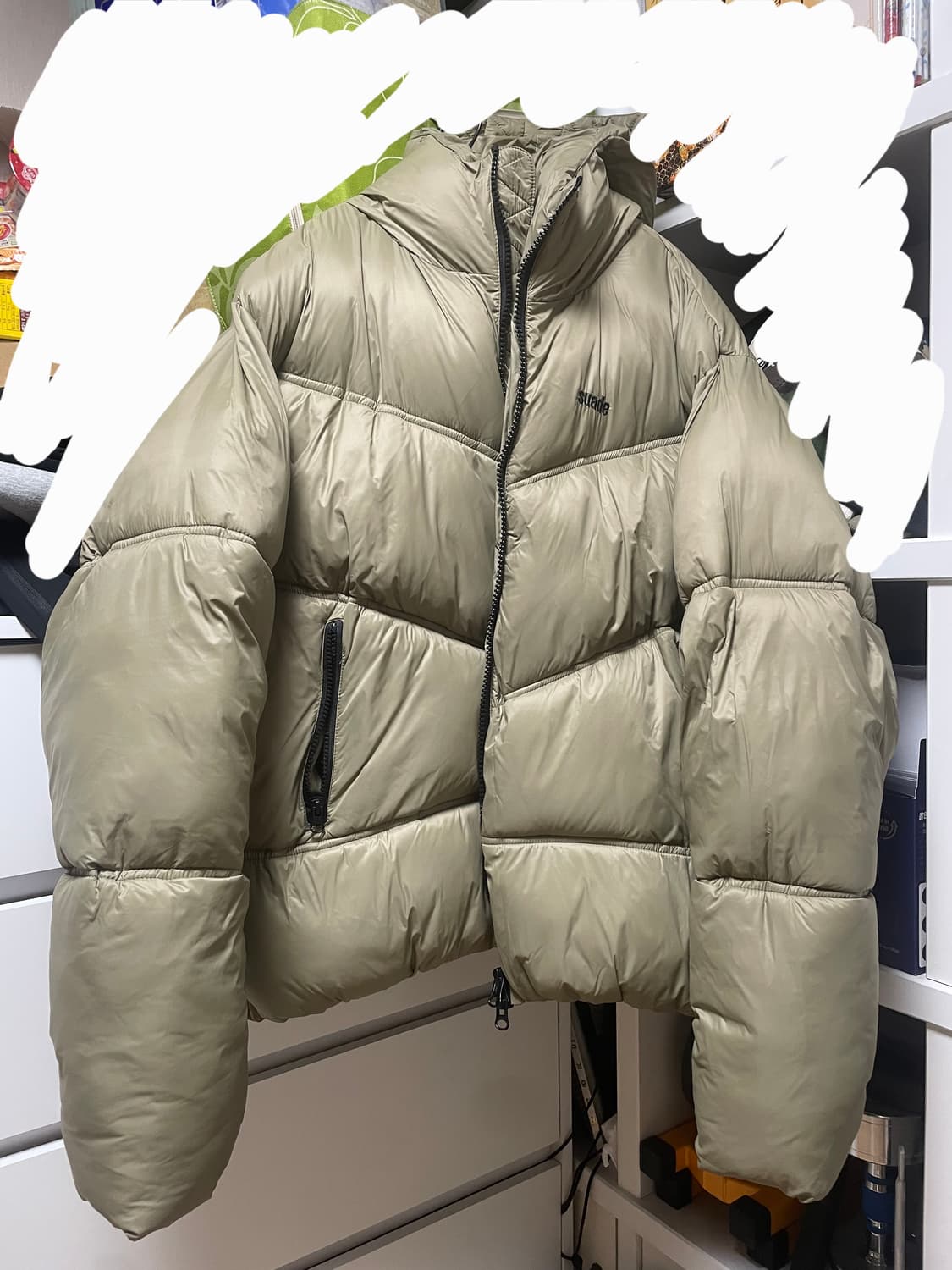 스웨이드 패딩 상품이미지1